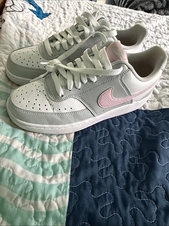 Nike Shoes - Nike women’s court vision White and Light Pink Low-Top Sneakers